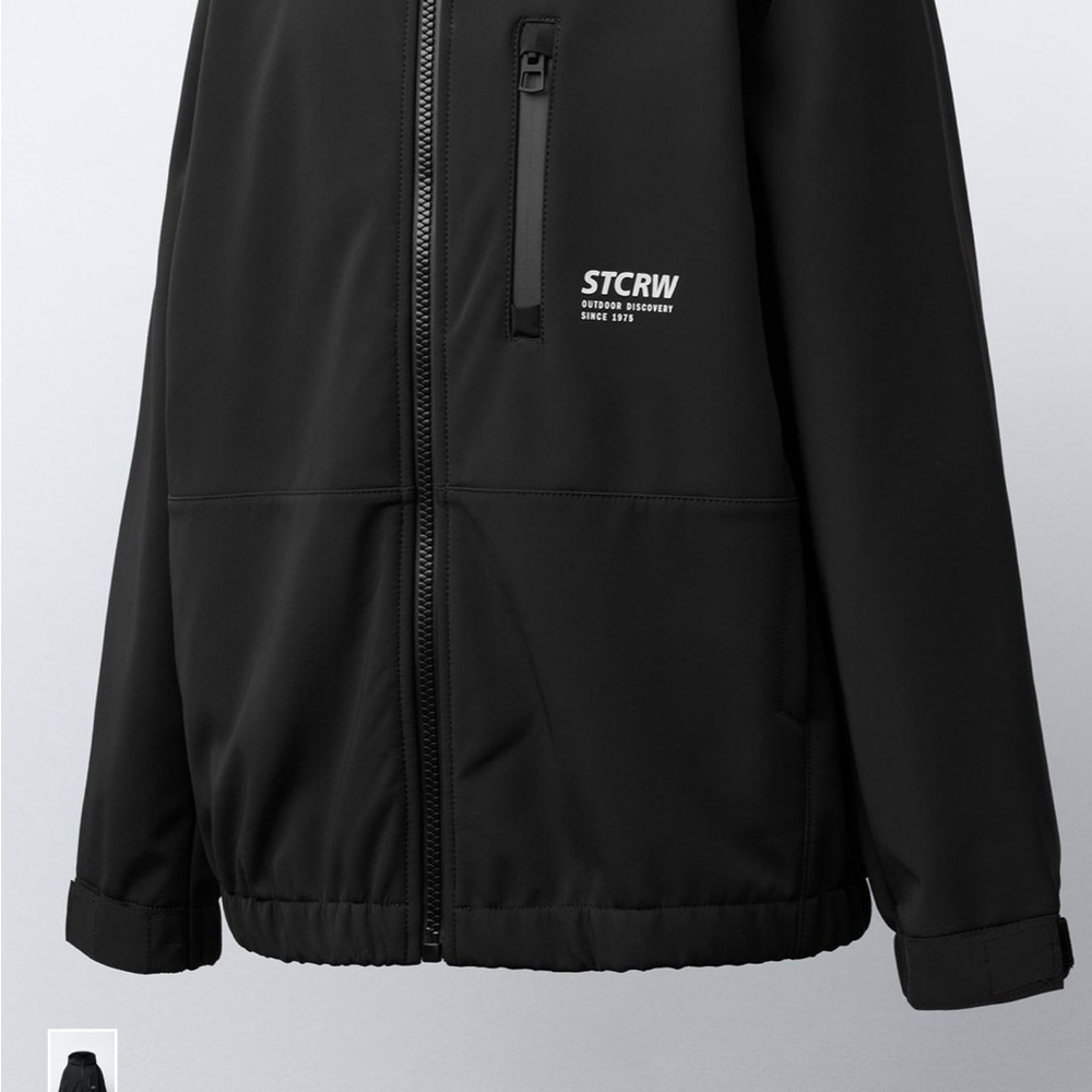 Zara kids Black winter coat and water repellent.